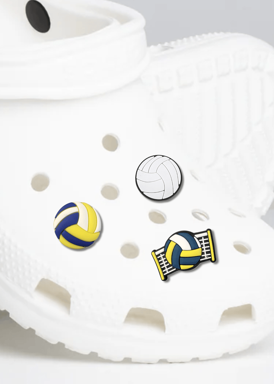 3 Pack Volleyball Jibbitz Shoe Charm